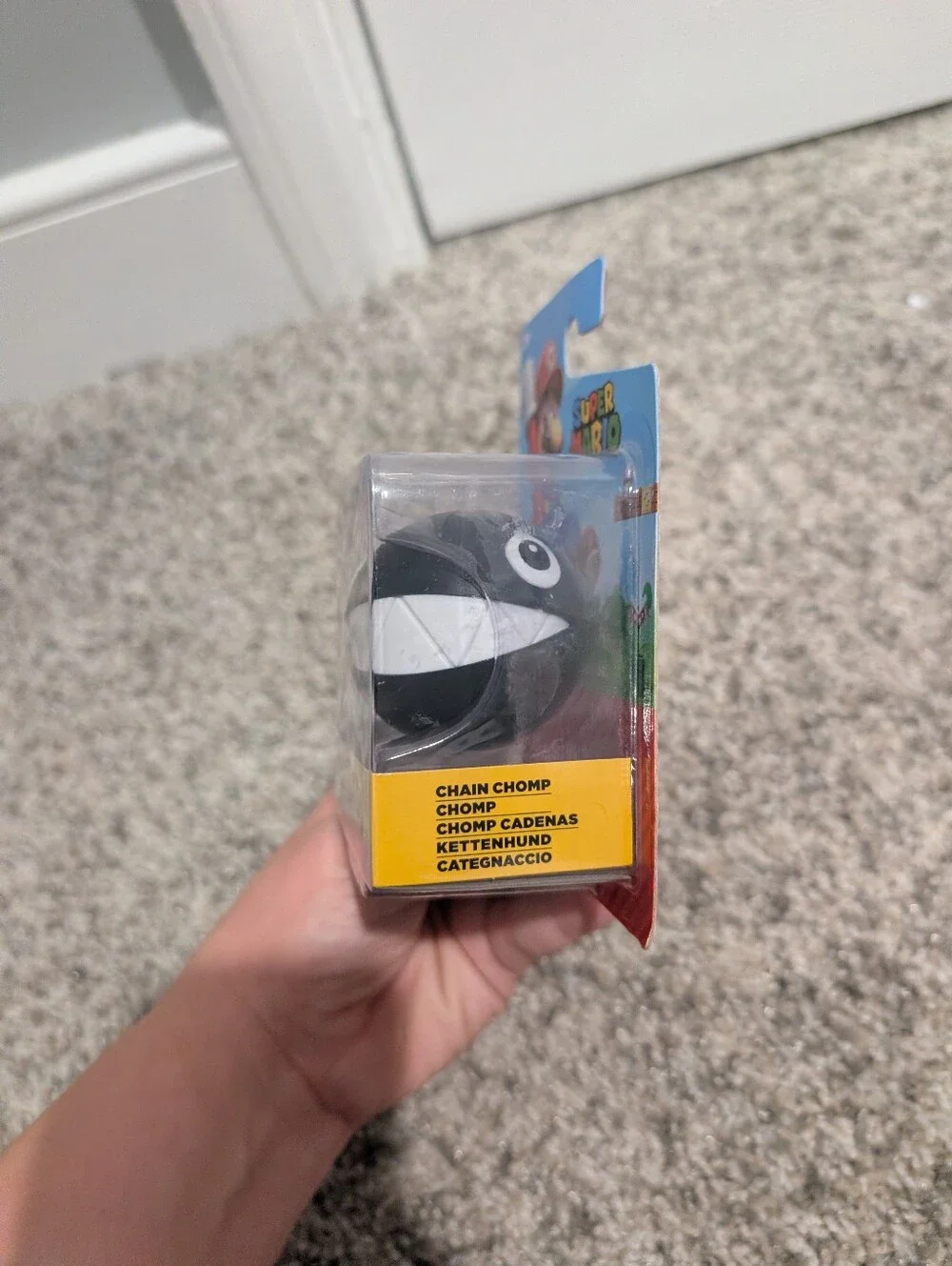 NIP Jakks Pacific Super Mario Chain Chomp Figure - Black - 2 inches